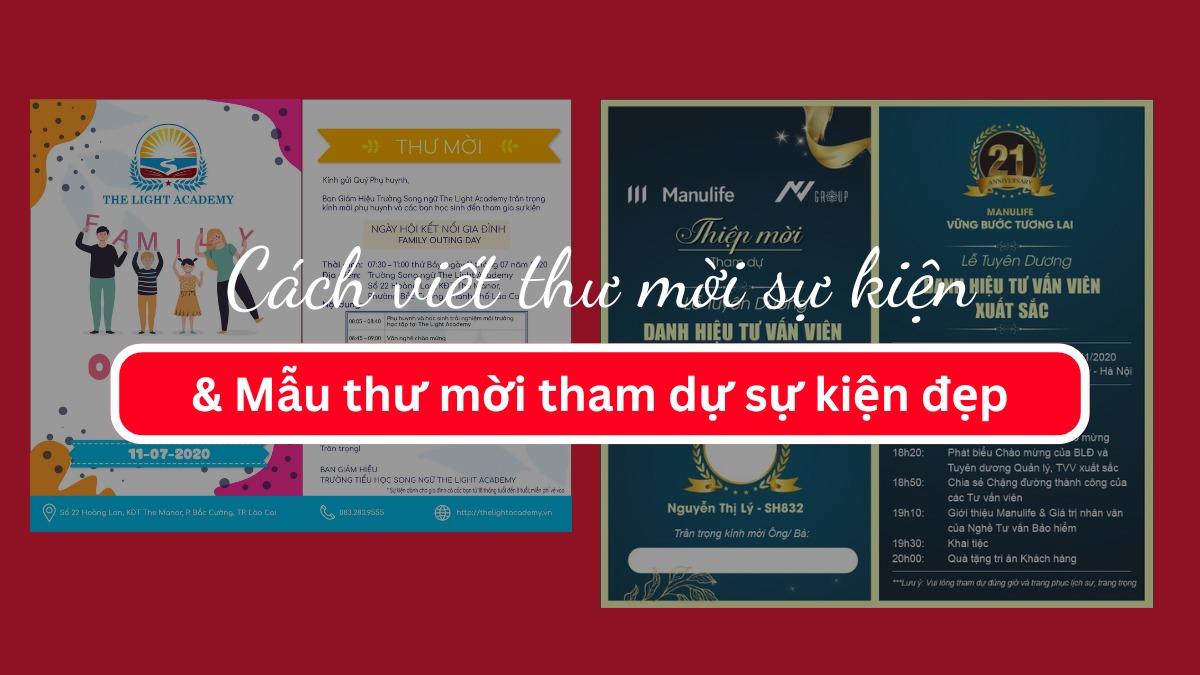 Cách viết thư mời & Mẫu thư mời tham dự sự kiện đẹp